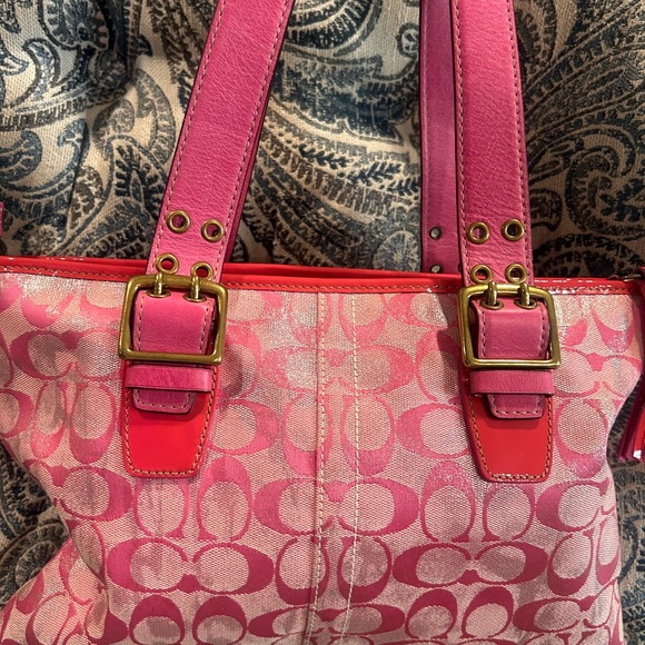 Coach Vintage Y2K Rare Pink Tie Dye 2005 Slim Tote and Wallet Like New Condition - Picture 4 of 9